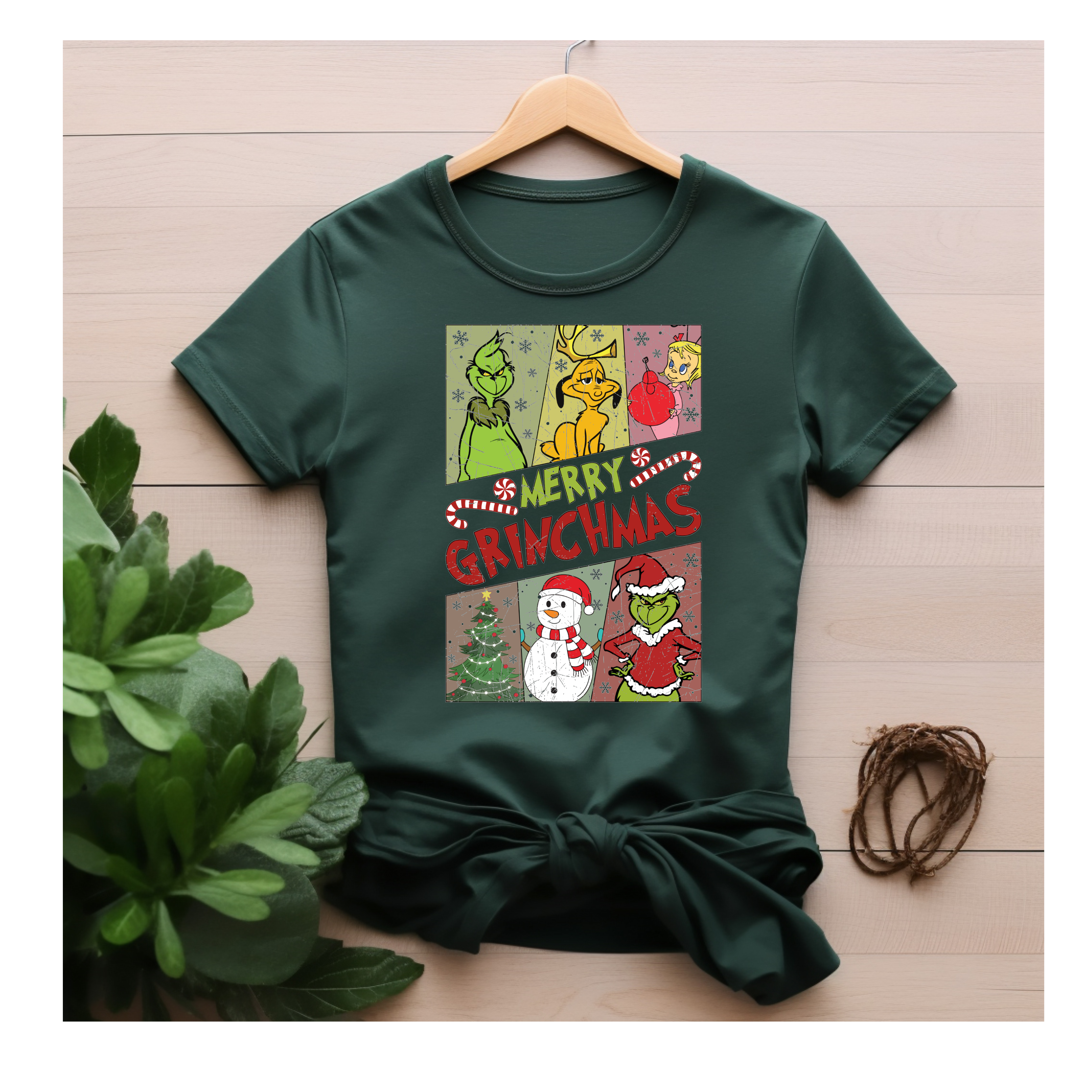 Green Christmas Character Shirt