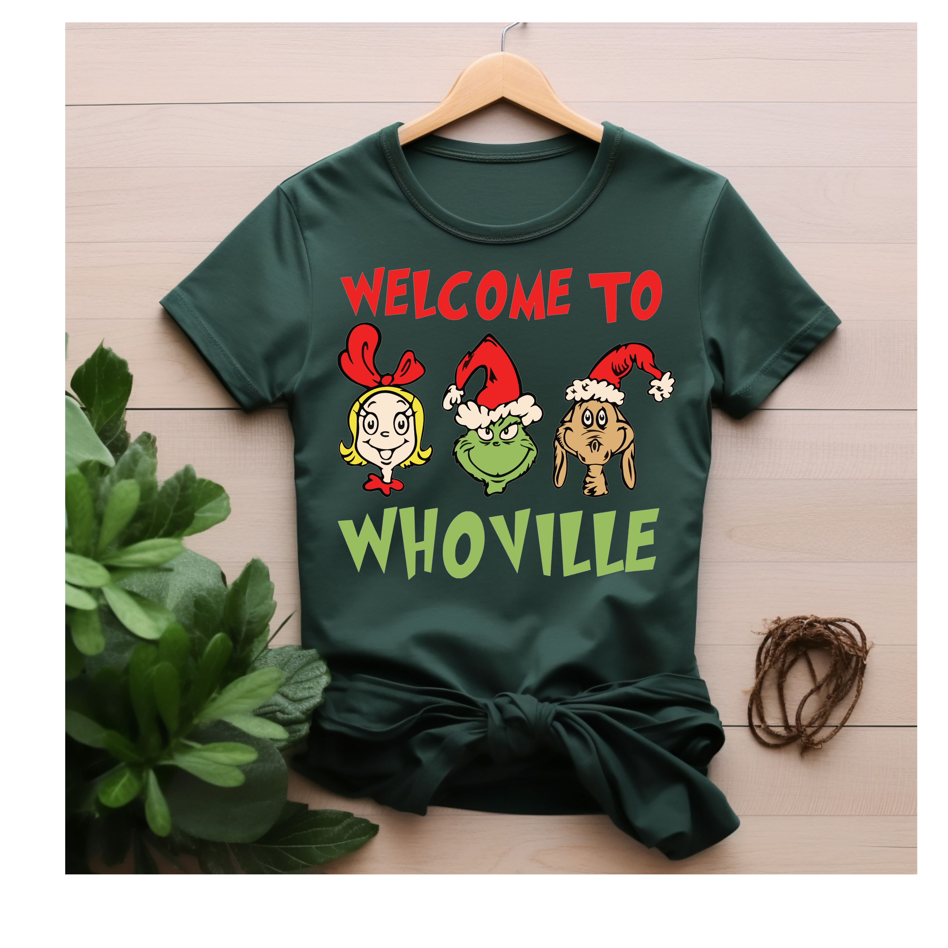 Green Christmas Character Shirt