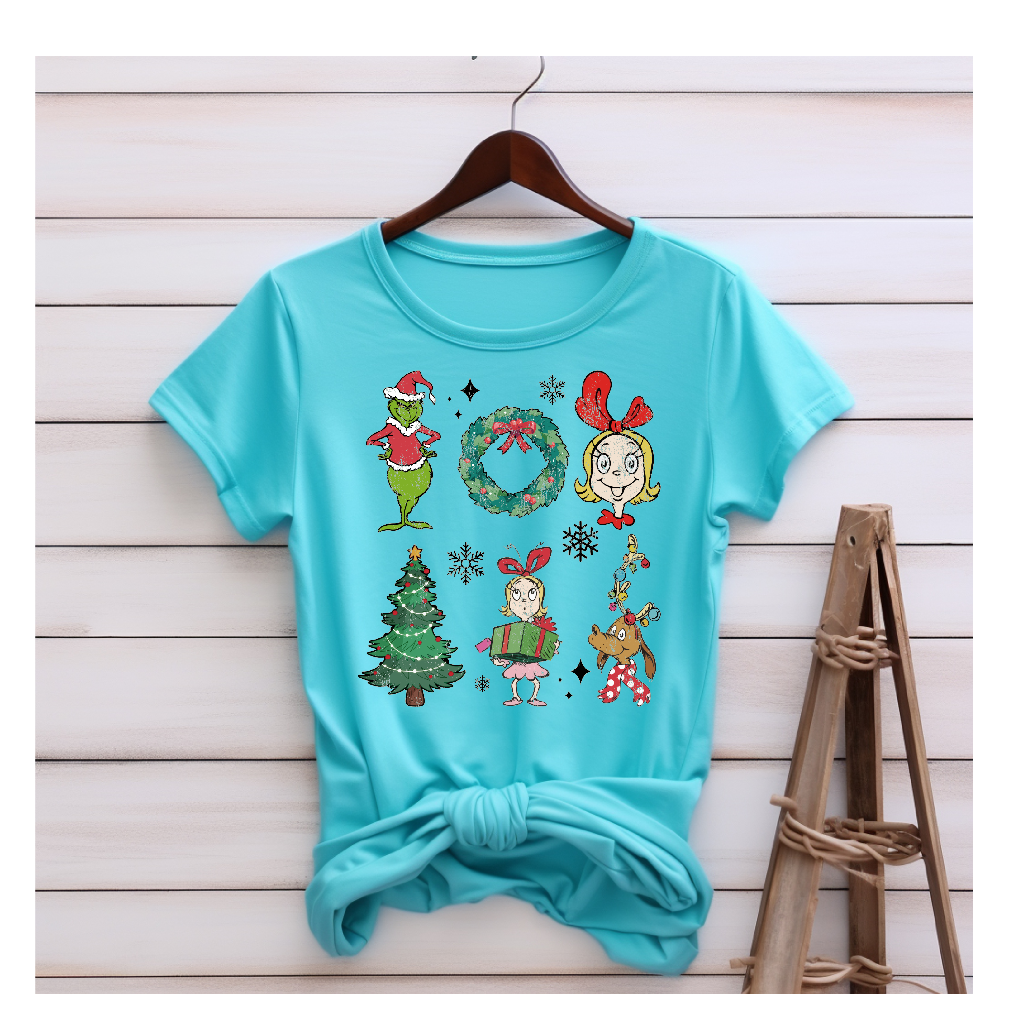 Green Christmas Character Shirt