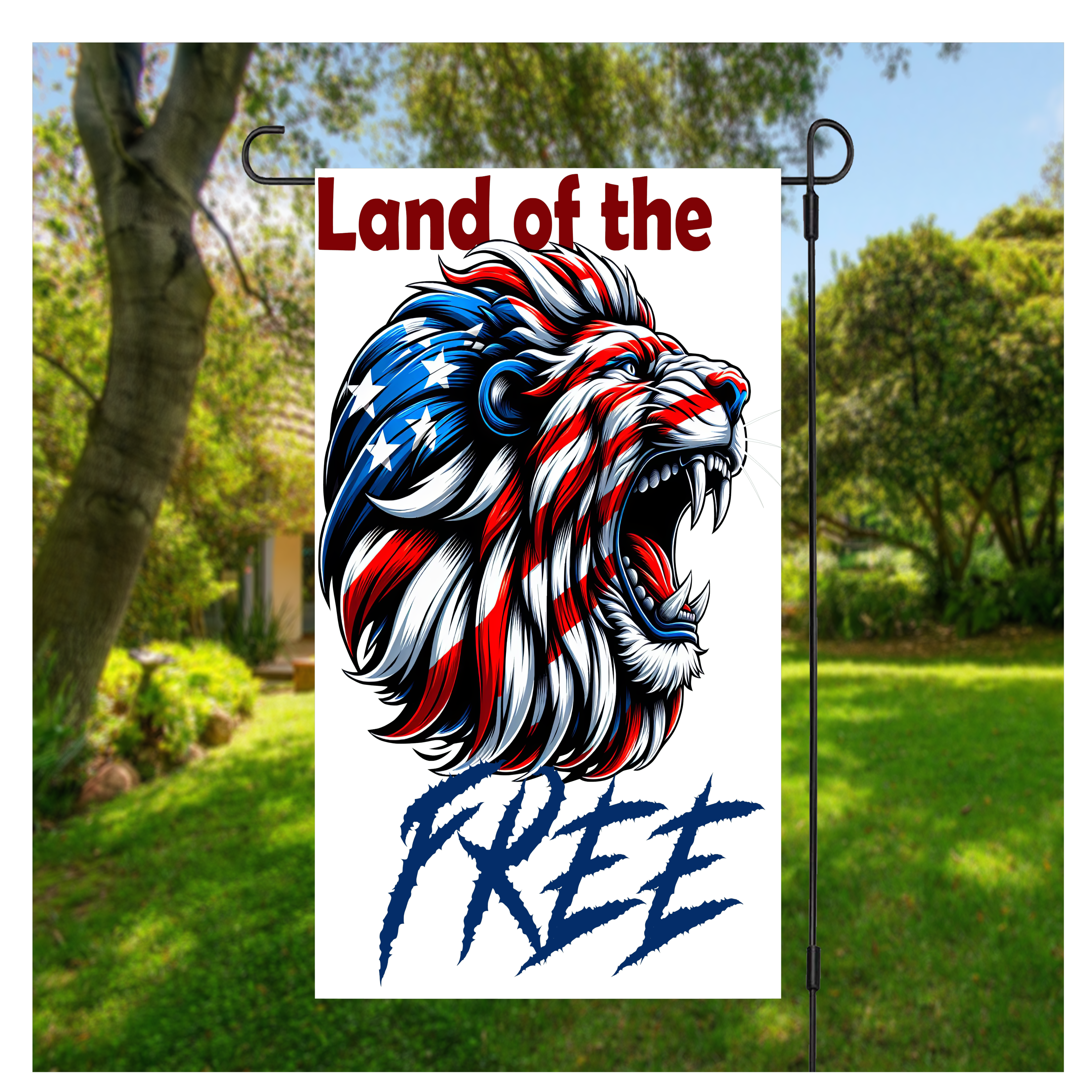Lion Head Garden Flag