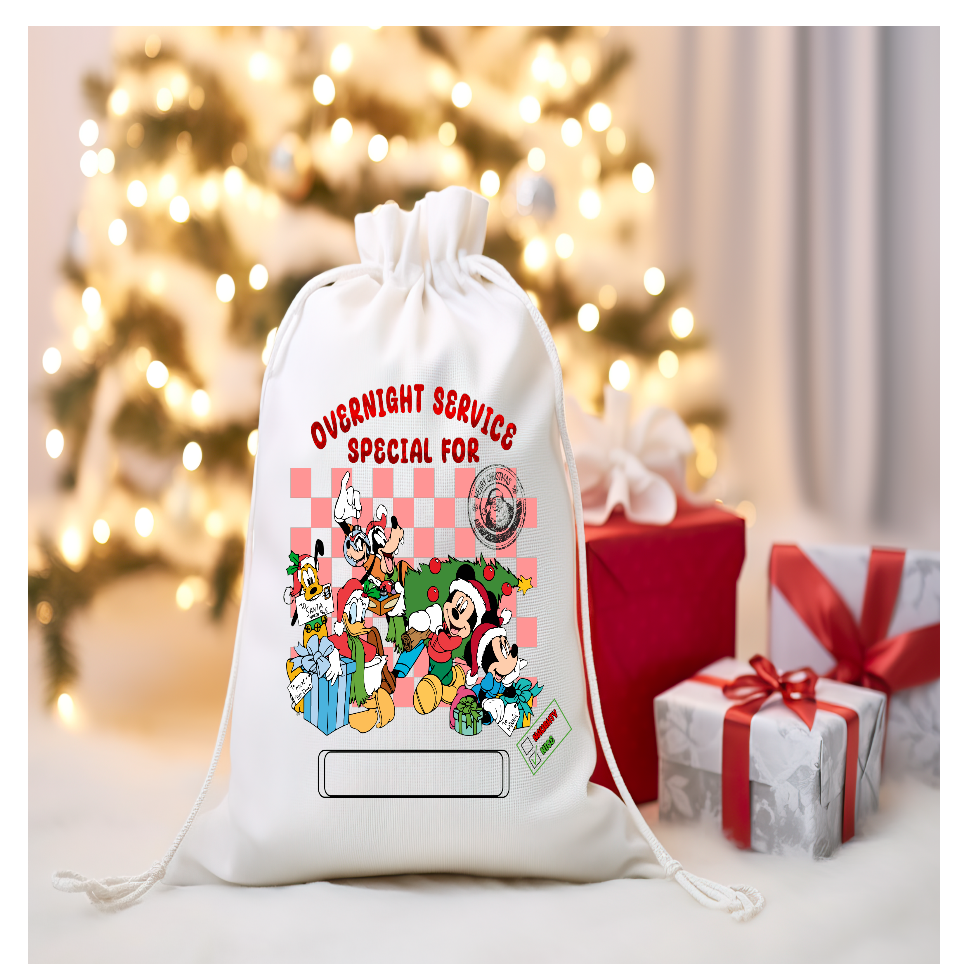 Mouse Santa Sack