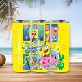 Yellow Cartoon Character Tumbler